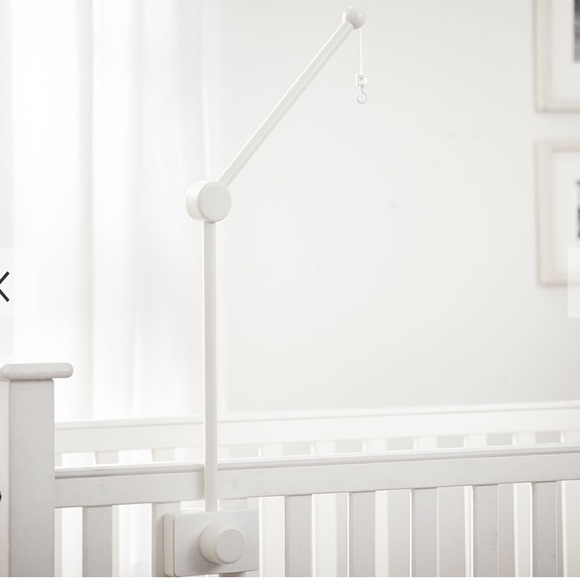 ‼️lower price‼️ POTTERY BARN Knit Animal Friends White Musical Crib Mobile + Arm - Picture 6 of 6